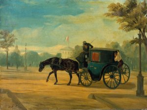 Le Fiacre by Charles De Luna Oil Painting