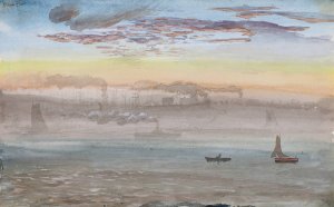 East River, Sunrise by Charles De Wolf Brownell Oil Painting