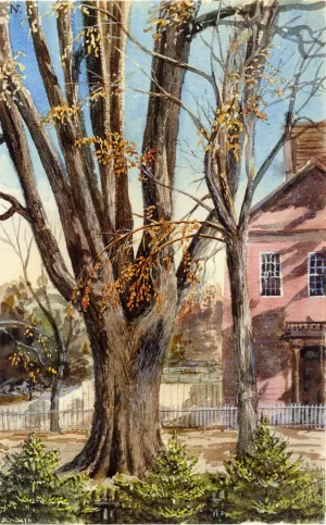 Elm, East Hartford, Connecticut by Charles De Wolf Brownell - Oil Painting Reproduction