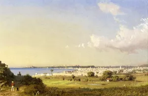 Havana Bay, Morro Castle Oil painting by Charles De Wolf Brownell