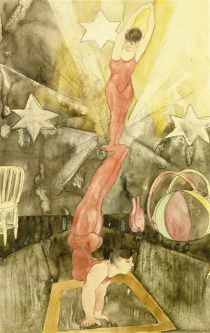 Acrobats painting by Charles Demuth