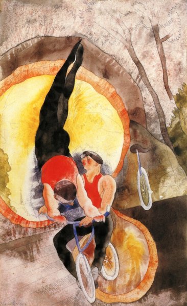 Main Product Photo of Acrobats Painting by Charles Demuth