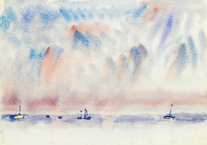 Bermuda Sky and Sea with Boats by Charles Demuth Oil Painting