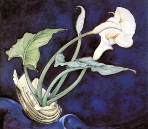 Calla Lilies Bert Savoy by Charles Demuth - Oil Painting Reproduction