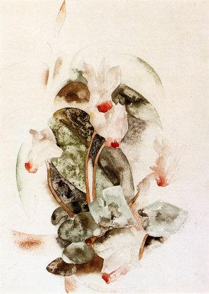 Cyclamen II Oil painting by Charles Demuth