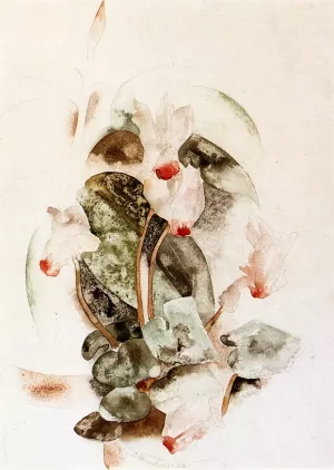 Cyclamen II Oil painting by Charles Demuth
