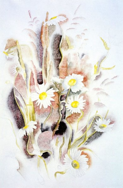 Main Product Photo of Daisies Painting by Charles Demuth