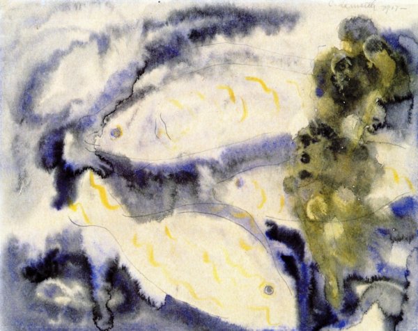 Main Product Photo of Fish Series No. 1 Painting by Charles Demuth