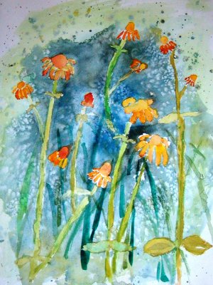 Flowers in Field by Charles Demuth Oil Painting