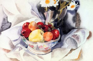 Fruit and Daisies Oil painting by Charles Demuth