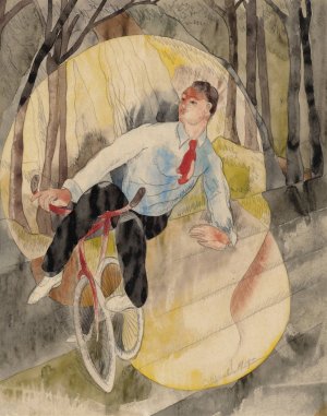In Vaudeville, the Bicycle Rider by Charles Demuth Oil Painting