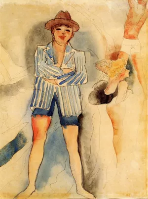 Mann in Blazer by Charles Demuth Oil Painting