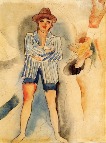 Main Product Photo of Mann in Blazer Painting by Charles Demuth