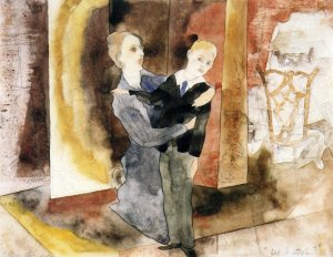 Miles and the Governess, Illustration No. 5 for The Turn of the Screw Oil painting by Charles Demuth