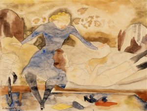Nana Visiting her Friend Satin by Charles Demuth Oil Painting