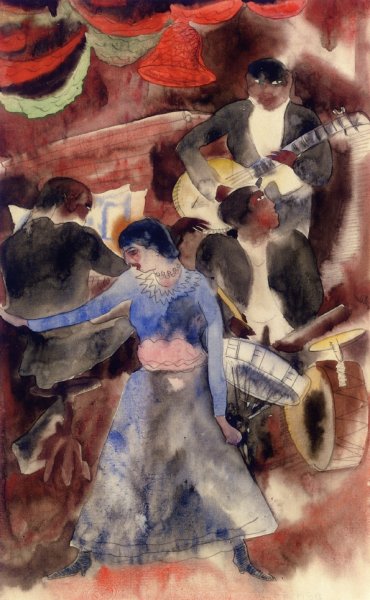 Main Product Photo of Negro Girl Dancer Painting by Charles Demuth