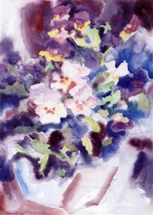 Pansies II Oil painting by Charles Demuth