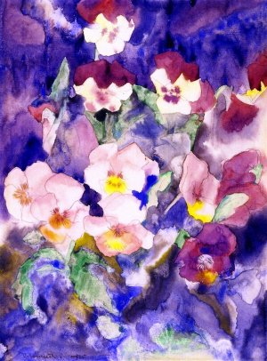 Pansies Oil painting by Charles Demuth