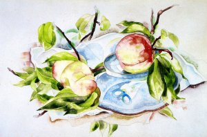 Peaches Oil painting by Charles Demuth