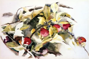 Plums Oil painting by Charles Demuth