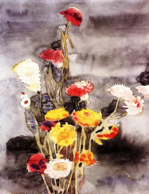 Strawflowers Oil painting by Charles Demuth