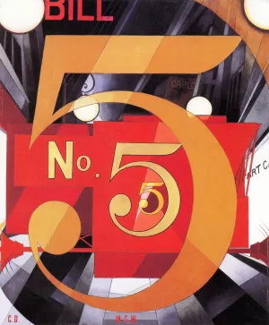 The Figure 5 in Gold by Charles Demuth Oil Painting