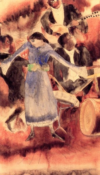 Main Product Photo of The Jazz Singer Painting by Charles Demuth