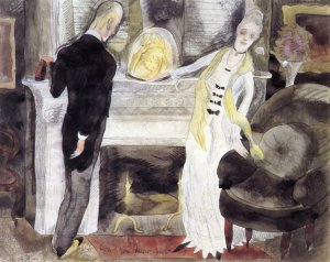 The Revelation Comes to May Bertram in Her Drawing Room Oil painting by Charles Demuth