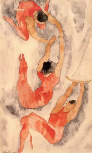Three Acrobats by Charles Demuth Oil Painting
