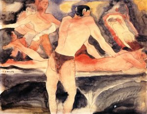 Turkish Bath by Charles Demuth Oil Painting