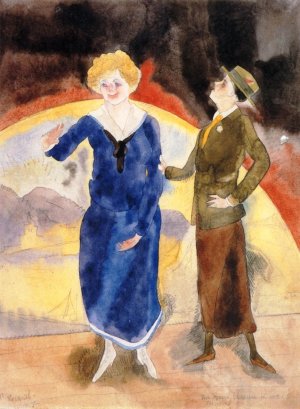 Vaudeville Comediennes Oil painting by Charles Demuth