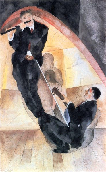 Main Product Photo of Vaudeville Musicians Painting by Charles Demuth