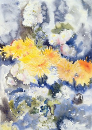 Yellow and Blue by Charles Demuth Oil Painting