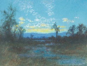 Sinking Sun by Charles Dorman Robinson Oil Painting