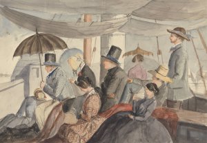 Passengers aboard the Nile steamer by Charles Dyce Oil Painting