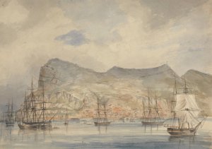 View of Gibraltar by Charles Dyce Oil Painting