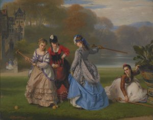 Croquet Players by Charles Edouard Boutibonne Oil Painting