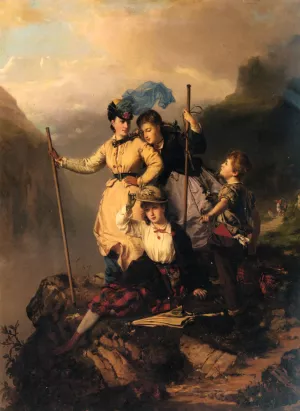 Mountain Climbers painting by Charles Edouard Boutibonne