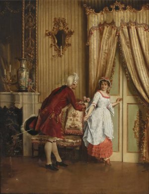 A Token by Charles Edouard Delort Oil Painting