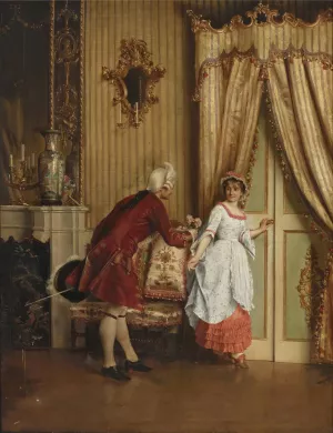 A Token by Charles Edouard Delort Oil Painting