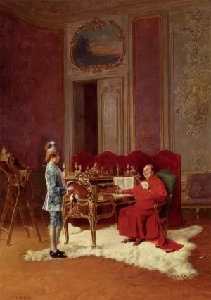 Game For The Cardinal by Charles Edouard Edmond Delort - Oil Painting Reproduction