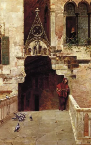 Romeo and Juliet (Act II, Scene II, Capulet's Garden) by Charles Edouard Edmond Delort - Oil Painting Reproduction