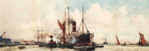 Above Greenwich by Charles Edward Dixon Oil Painting