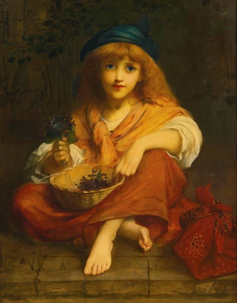 Main Product Photo of The Flower Girl Painting by Charles Edward Halle