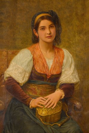The Scaldino by Charles Edward Perugini Oil Painting