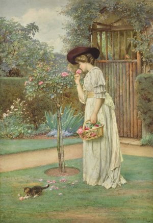 Roses in Bloom by Charles Edward Wilson Oil Painting