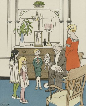 Le Bon Oncle ; Costumes d'enfants by Charles-Emile Carlegle Oil Painting