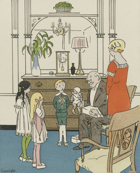 Main Product Photo of Le Bon Oncle ; Costumes d'enfants  Painting by Charles-Emile Carlegle