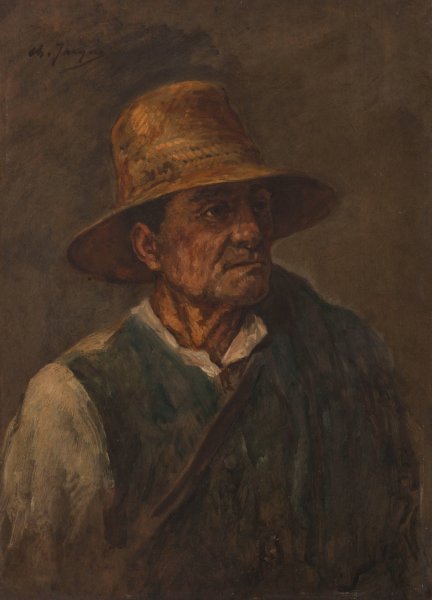 Main Product Photo of Le vieux berger  Painting by Charles Emile Jacque