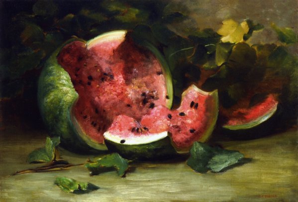 Cracked Watermelon by Charles Ethan Porter - Hand-Painted Oil Painting Reproduction